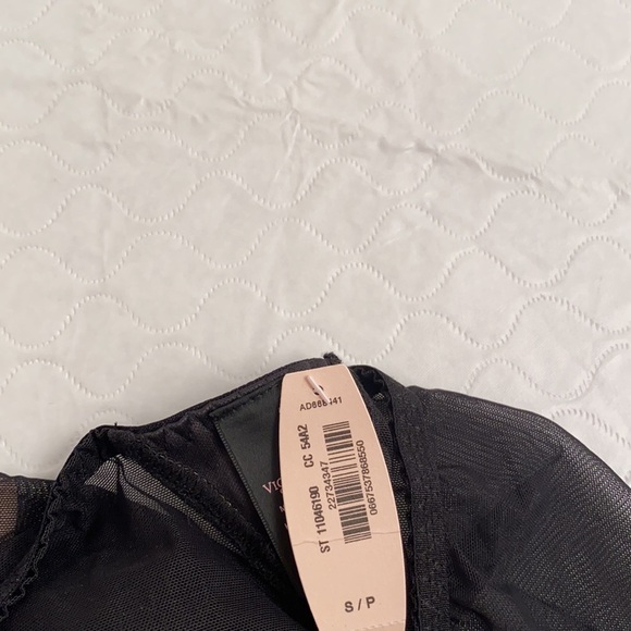 Victoria’s Secret nude mesh vegan leather panty S - Picture 8 of 15